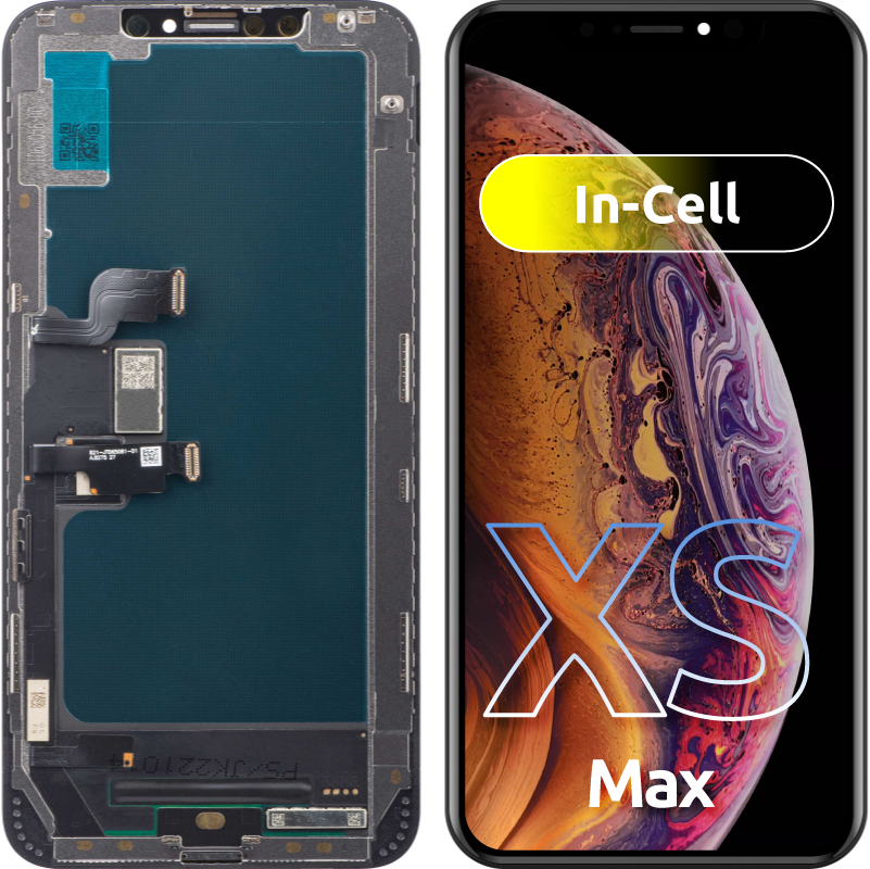 Écran tactile JK pour Apple iPhone XS Max, avec cadre, version In-Cell LCD, noir