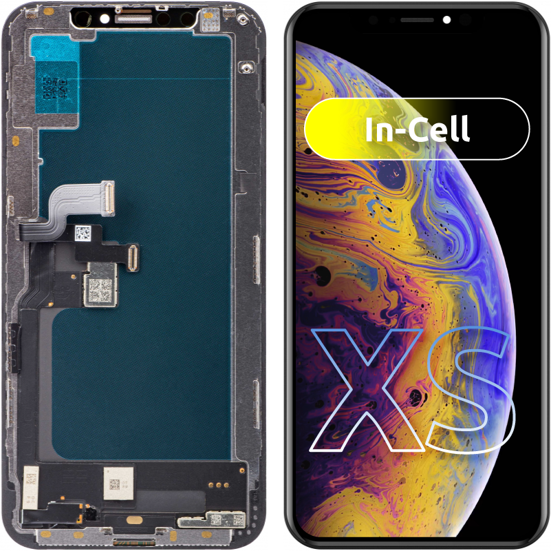Écran tactile JK pour Apple iPhone XS, avec cadre, version LCD dans la cellule, noir