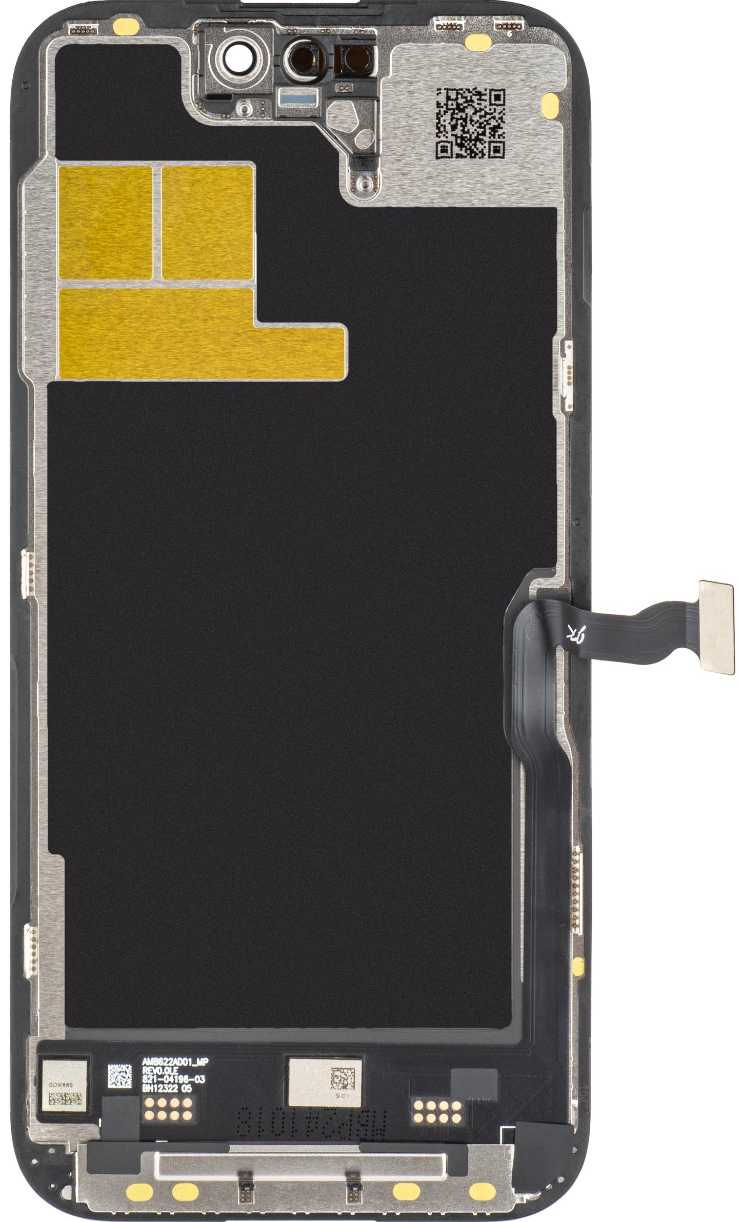 JK Touchscreen Display voor Apple iPhone 14 Pro, met Frame, LCD In-Cell IC Verplaatsbare Versie, Zwart