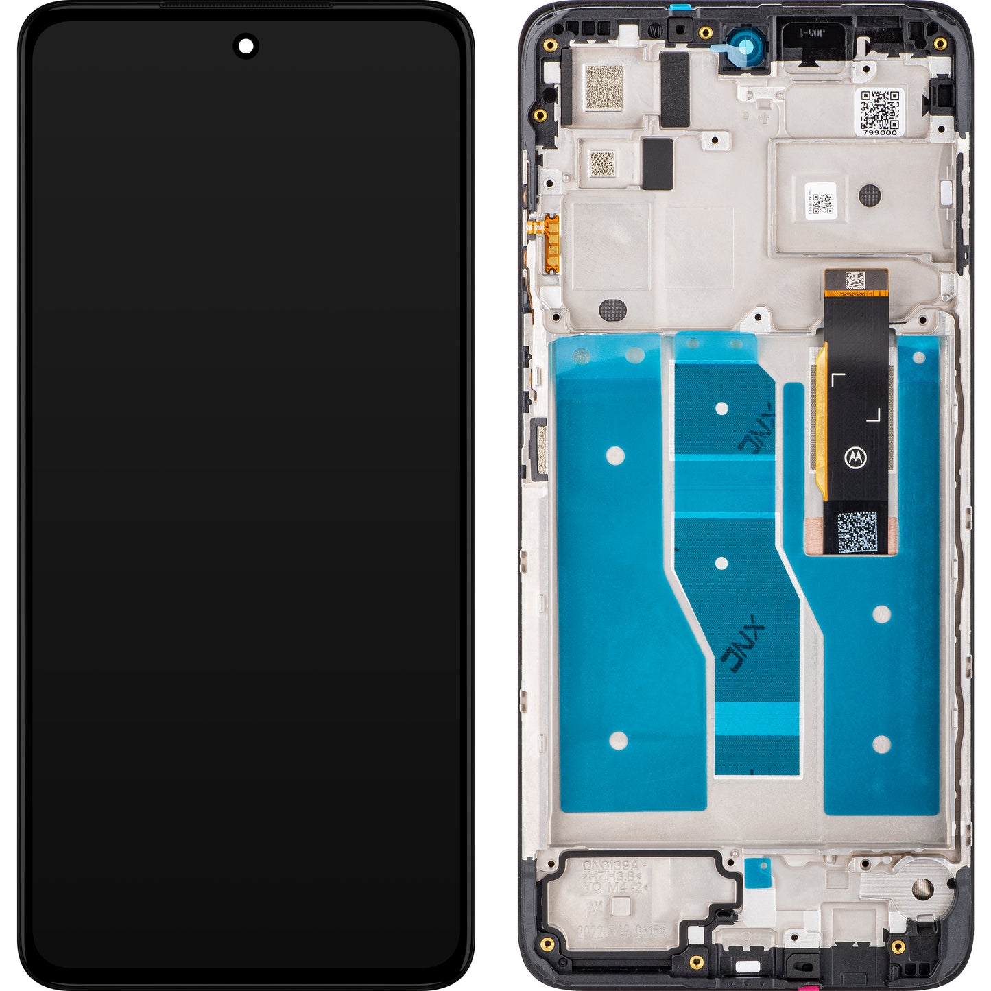 Display / Touchscreen für Motorola Moto G52 | mit Rahmen | Schwarz | Service Pack