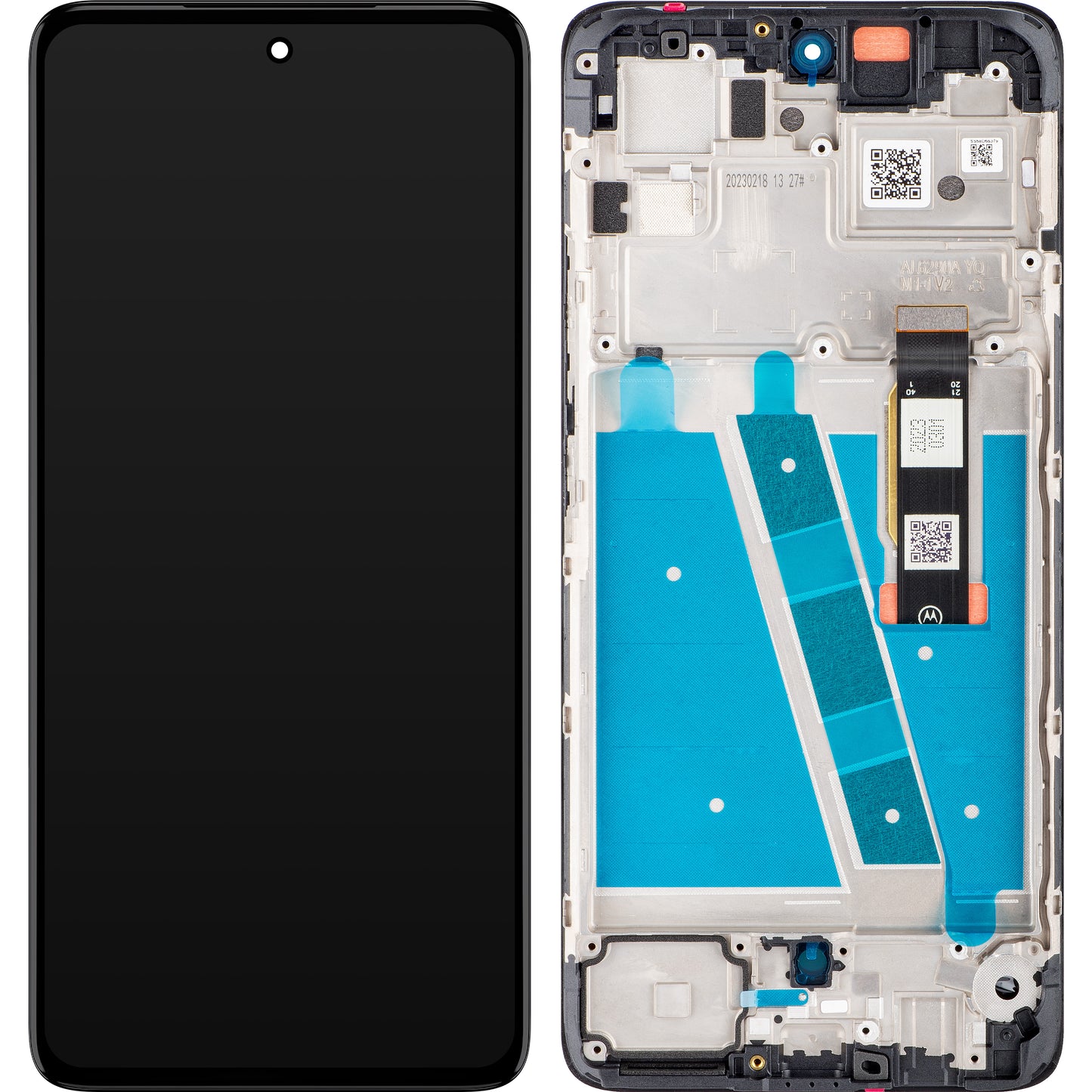 Motorola Moto G72 touchscreen scherm, met frame, zwart, Service Pack 5D68C21701
