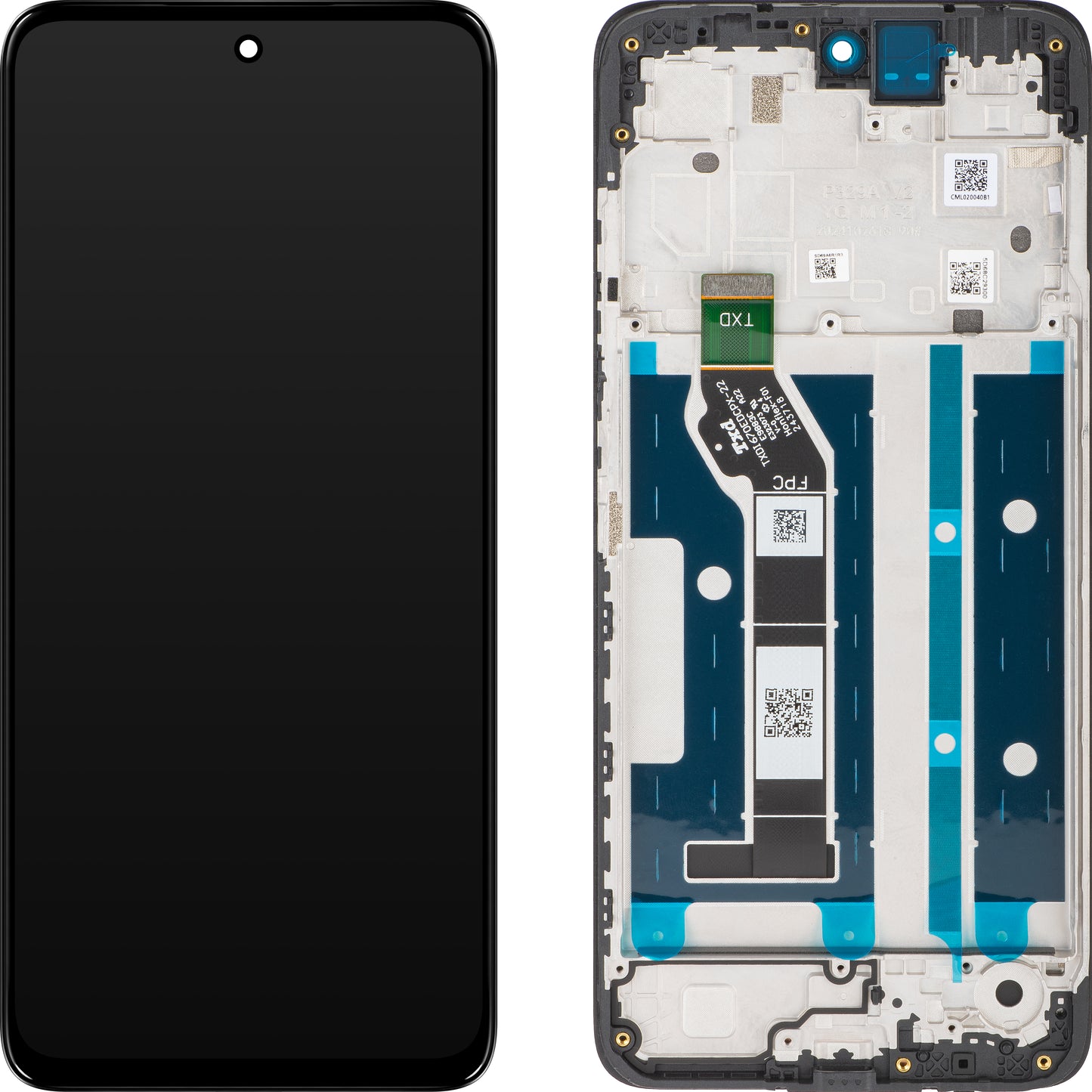 Écran tactile Motorola Moto E15 / G05, avec cadre, noir, Service Pack 5D68C29300