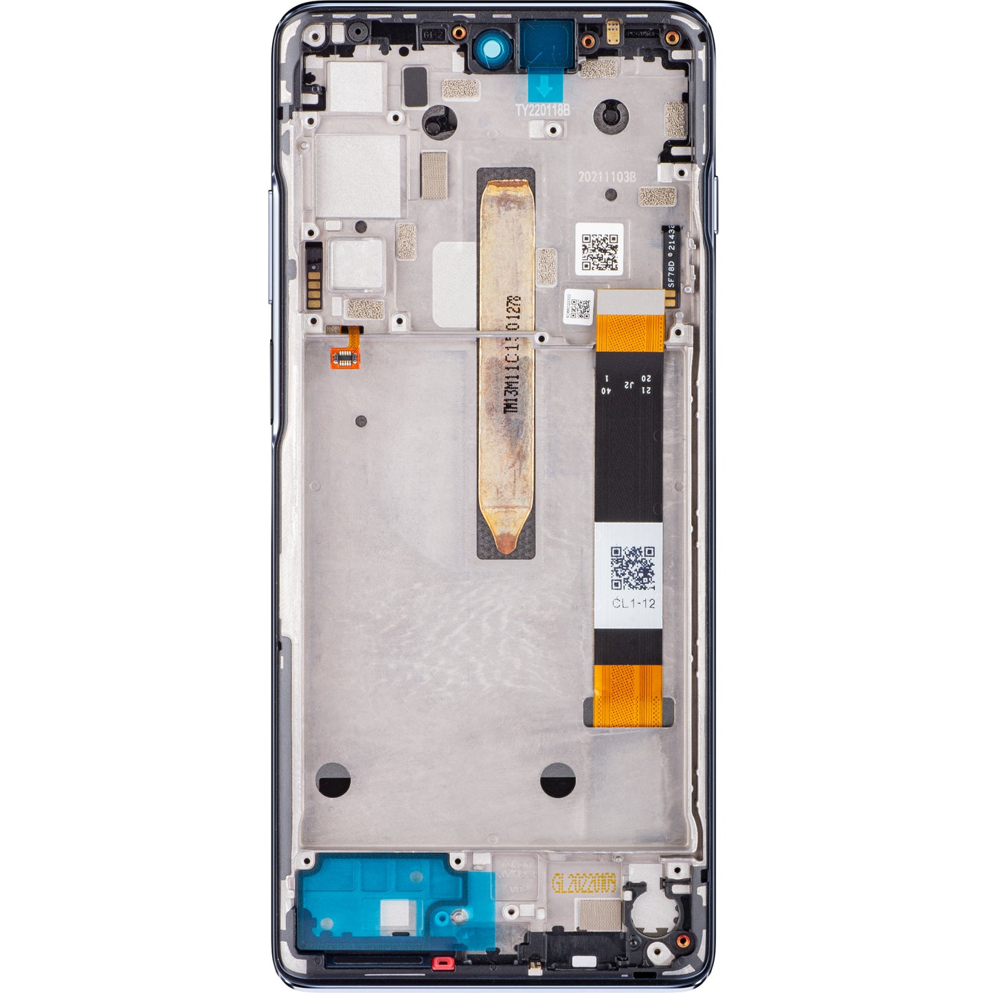 Motorola Moto G200 5G touchscreen scherm, met frame, blauw, Service Pack 5D68C20181