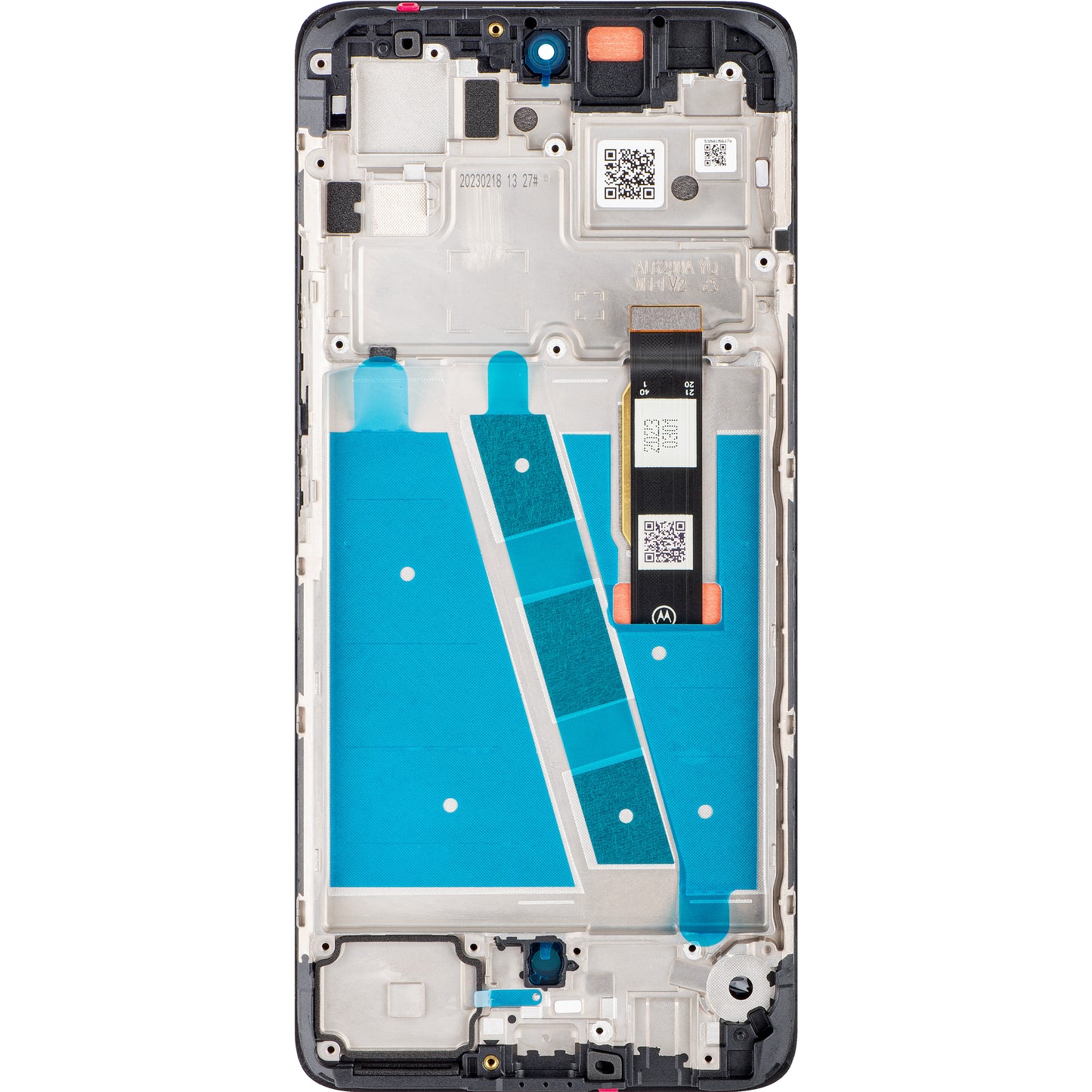 Motorola Moto G72 touchscreen scherm, met frame, zwart, Service Pack 5D68C21701