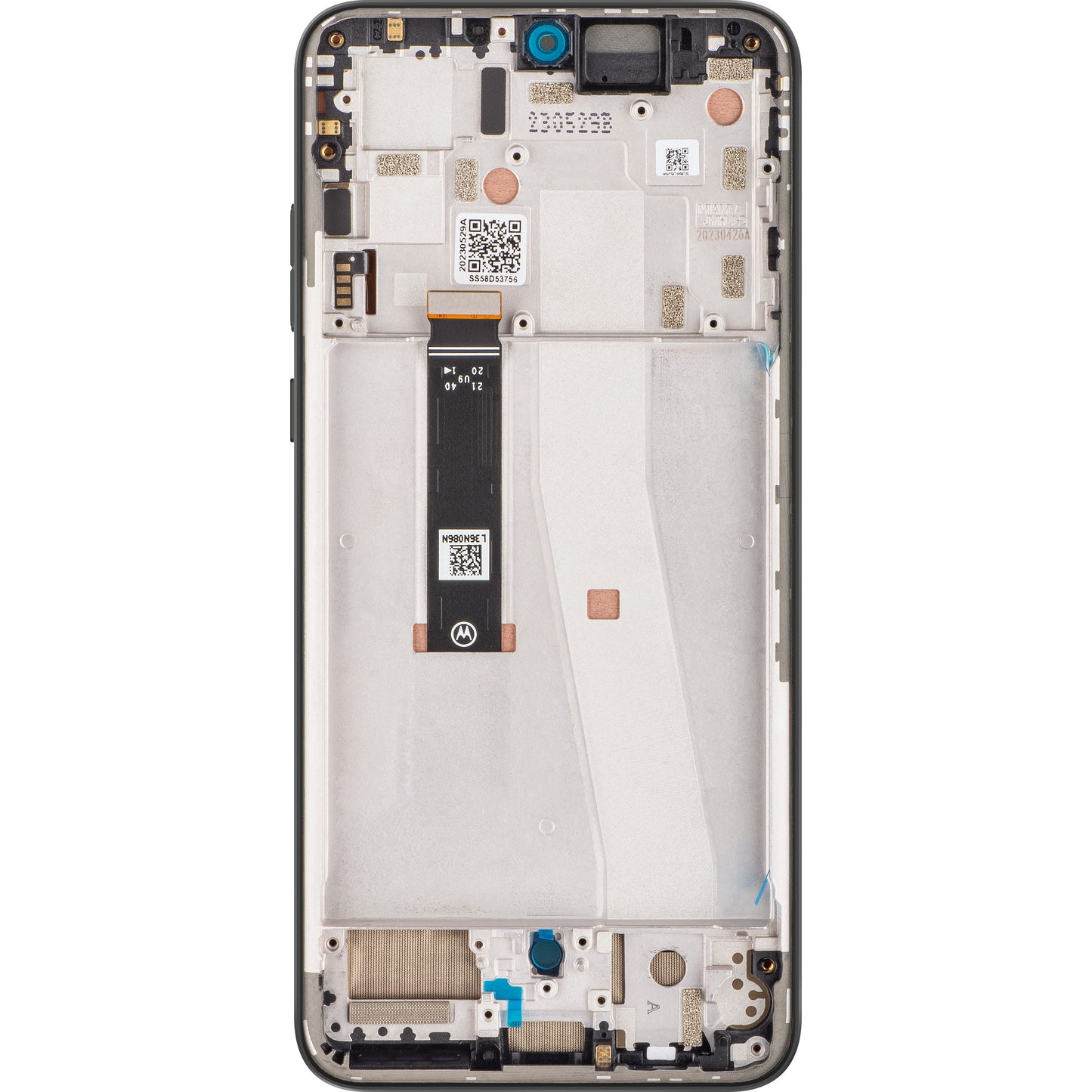 Touchscreen scherm Motorola Edge 30 Neo, met frame, zwart (Black Onyx), Service Pack 5D68C21403