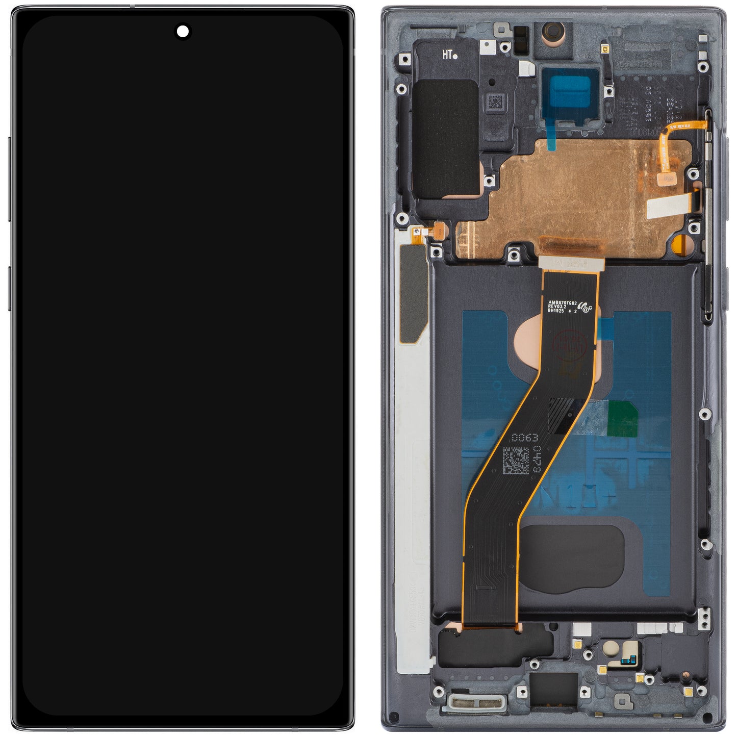 Écran avec Touchscreen MP compatible avec Samsung Galaxy Note 10+ N975, avec Cadre, Version OLED, Noir