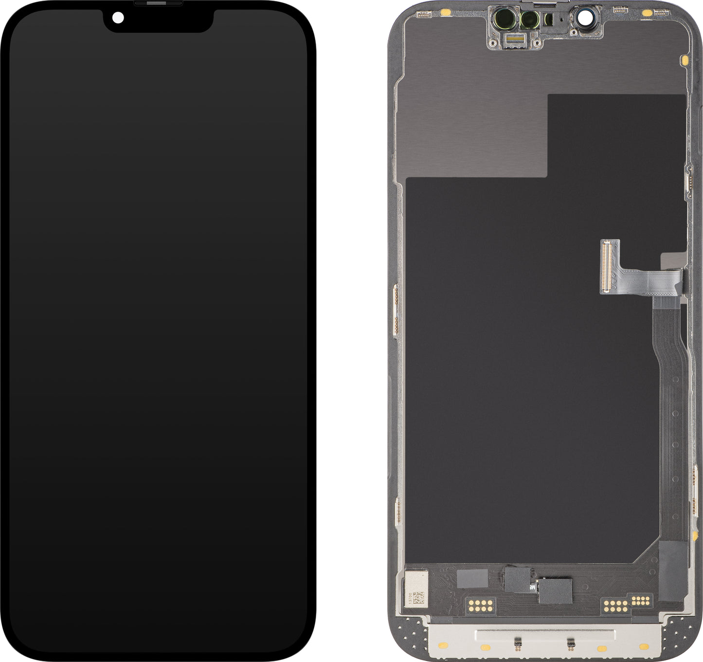 Écran avec écran tactile MP compatible avec Apple iPhone 13 Pro Max, avec cadre, Version Soft OLED 120Hz FHD Diagnostic, Noir