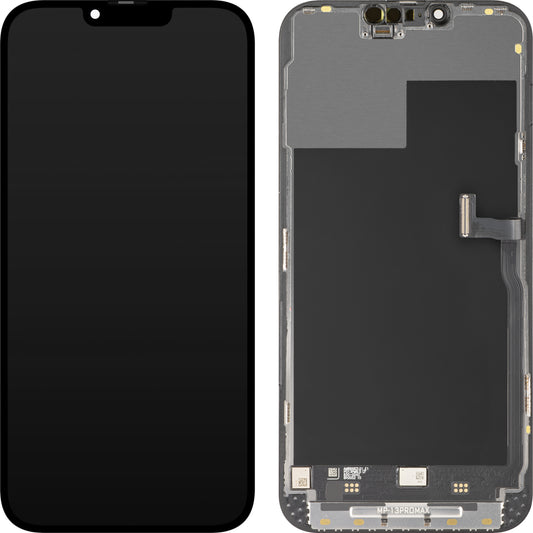 MP Touchscreen Display compatibel met Apple iPhone 13 Pro Max, met Frame, Premium Soft OLED FHD 120Hz Diagnostic Versie, Zwart