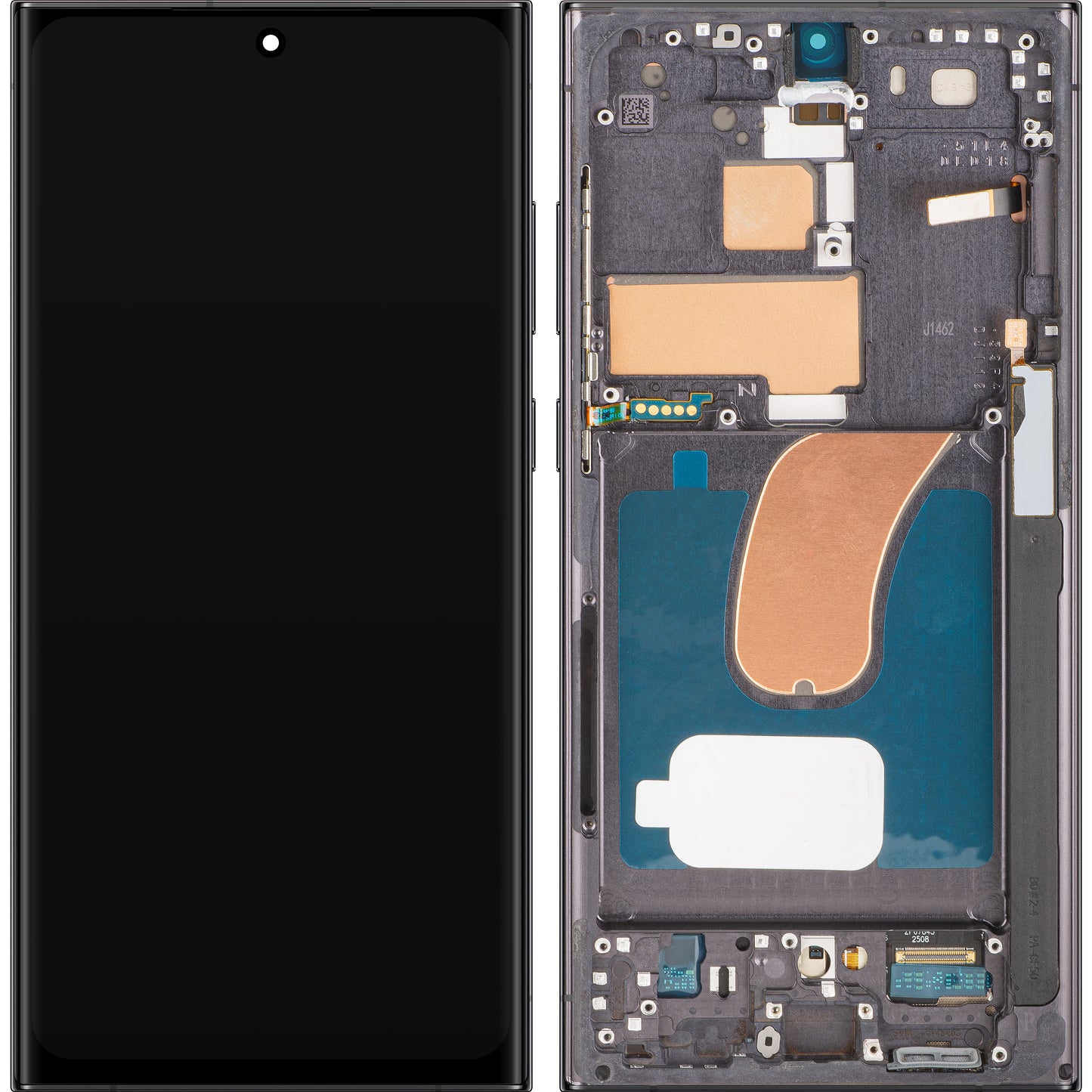 Écran tactile MP compatible avec Samsung Galaxy S23 Ultra S918, avec cadre, version OLED, noir, échange