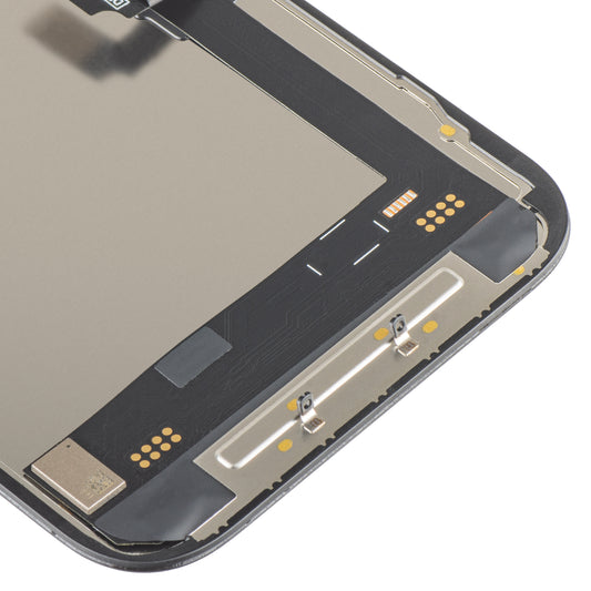 Display met Touchscreen MP compatibel met Apple iPhone 16, met Frame, Soft OLED FHD 120Hz IC Movable Versie, Zwart