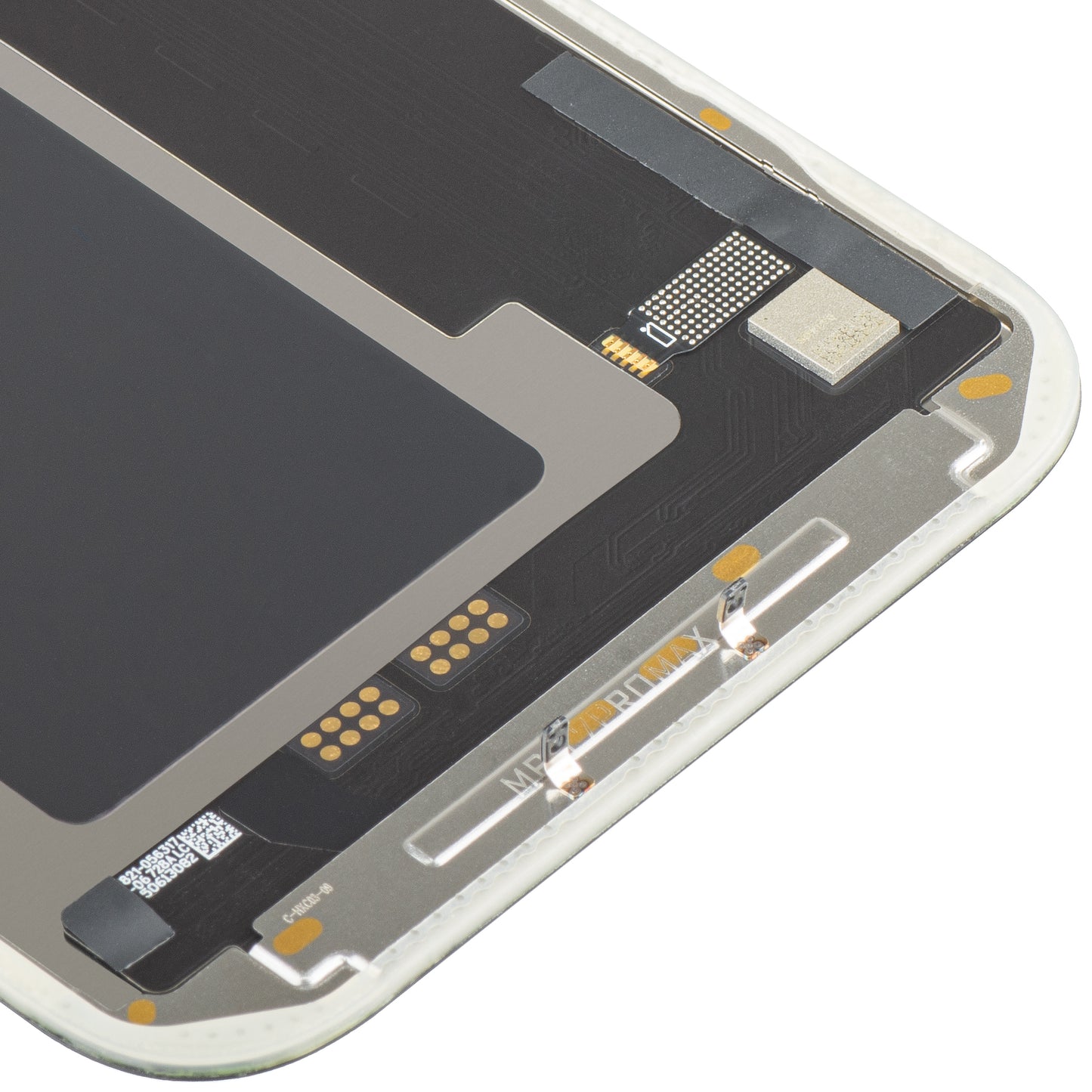 MP Touchscreen-Display kompatibel mit Apple iPhone 17 Pro Max, mit Rahmen, Soft-Version OLED FHD 120Hz IC beweglich, Schwarz
