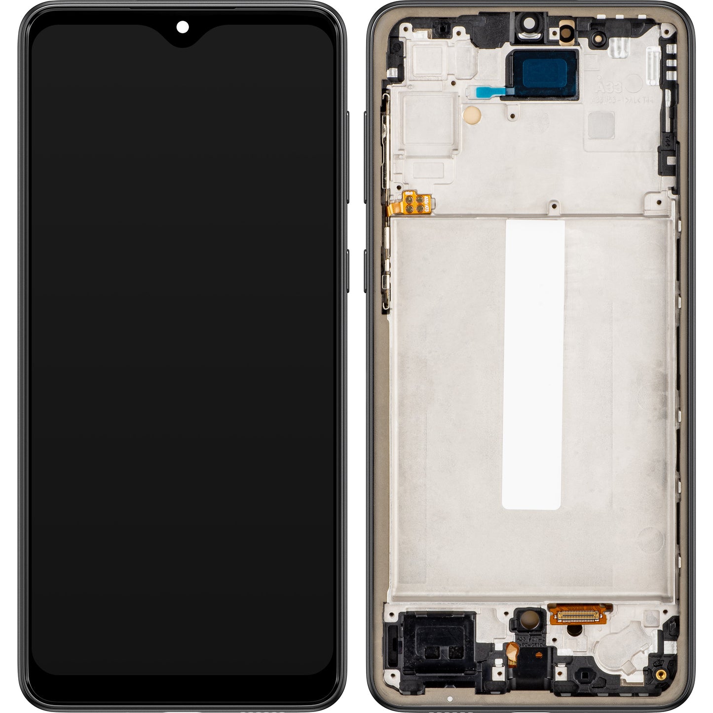 Ecran tactile MP compatible avec Samsung Galaxy A33 5G A336, avec cadre, version OLED, noir