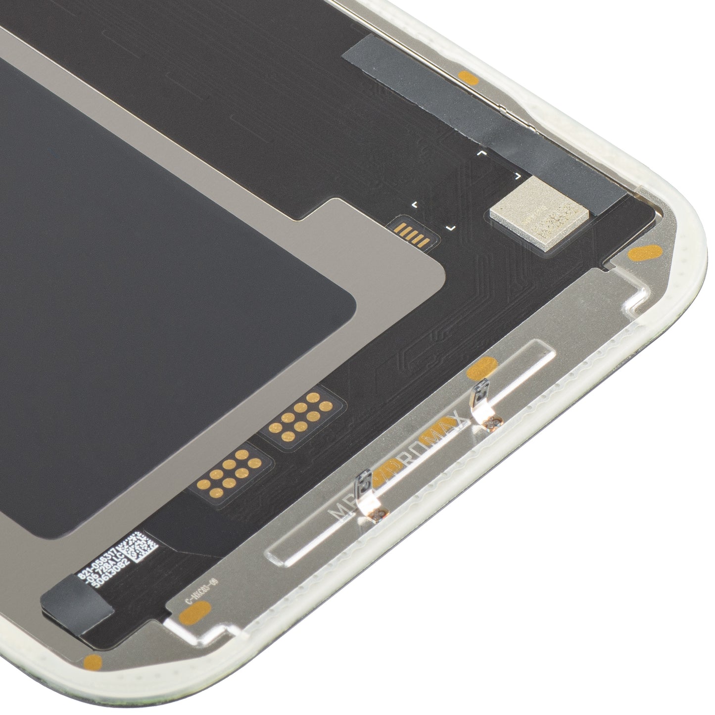 MP Touchscreen-Display kompatibel mit Apple iPhone 17 Pro Max, mit Rahmen, Soft-Version OLED FHD 120Hz IC beweglich, Schwarz