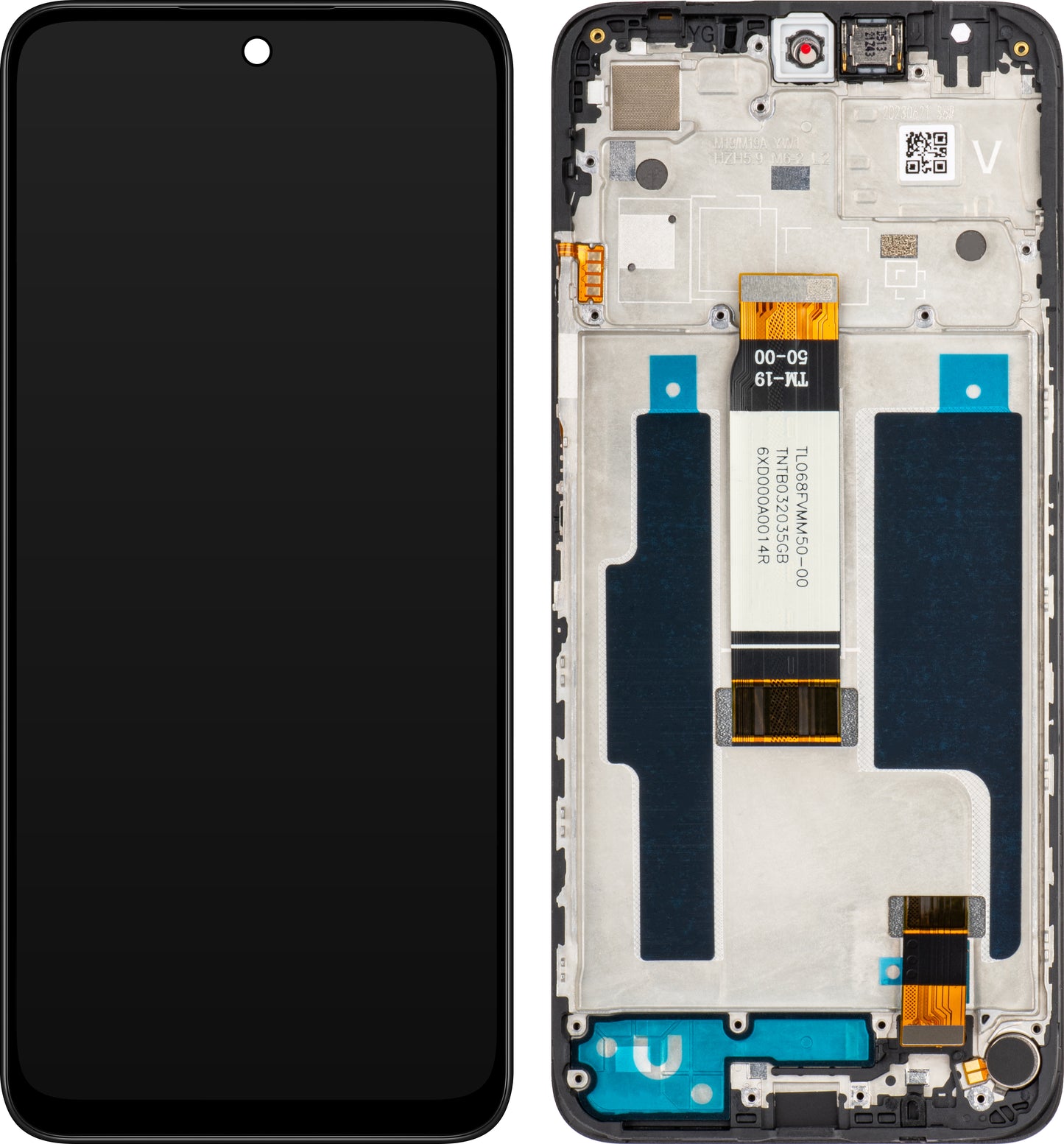 MP aanraakscherm compatibel met Xiaomi Redmi 12, met frame, zwart