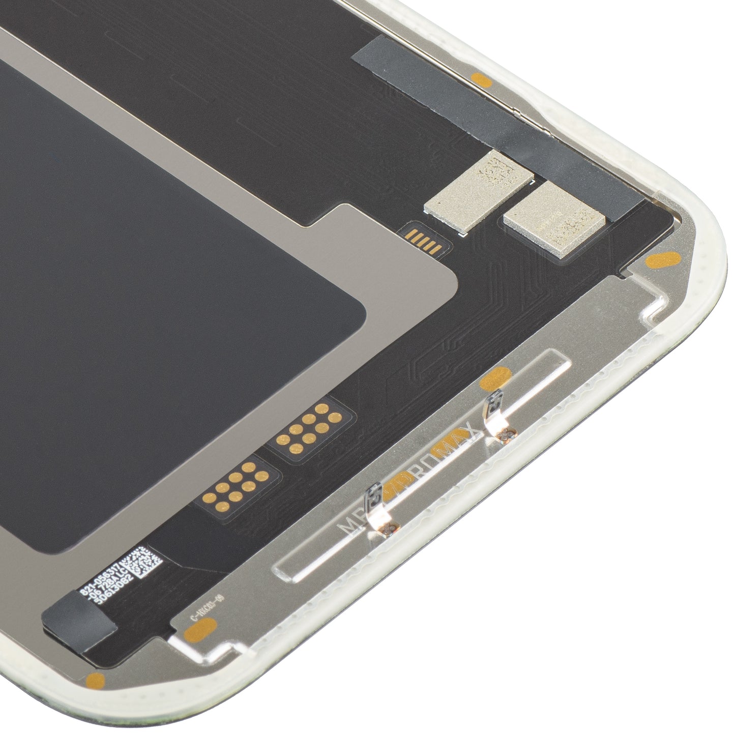 MP Touchscreen-Display kompatibel mit Apple iPhone 17 Pro Max, mit Rahmen, Soft-Version OLED FHD 120Hz IC beweglich, Schwarz