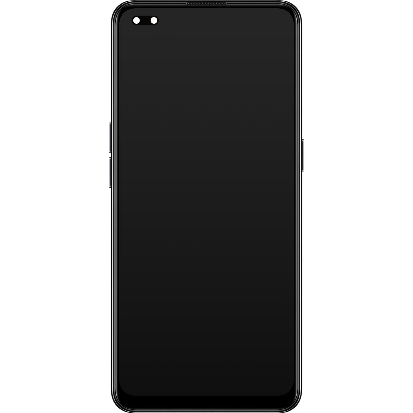 Touchscreen scherm Oppo Reno4 5G, met frame, Space Black, Service Pack 4904705