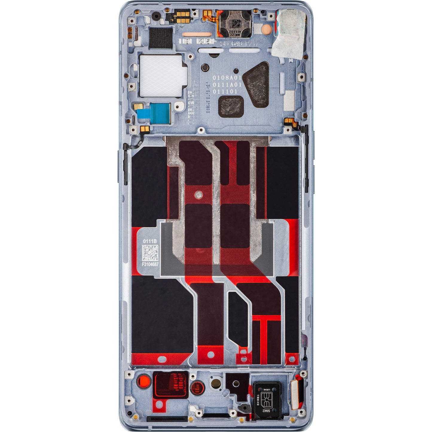 Display met Touchscreen Oppo Reno6 Pro 5G (Snapdragon) / Reno6 Pro+ 5G, met Frame, Grijs (Lunar Grey), Service Pack 4907528