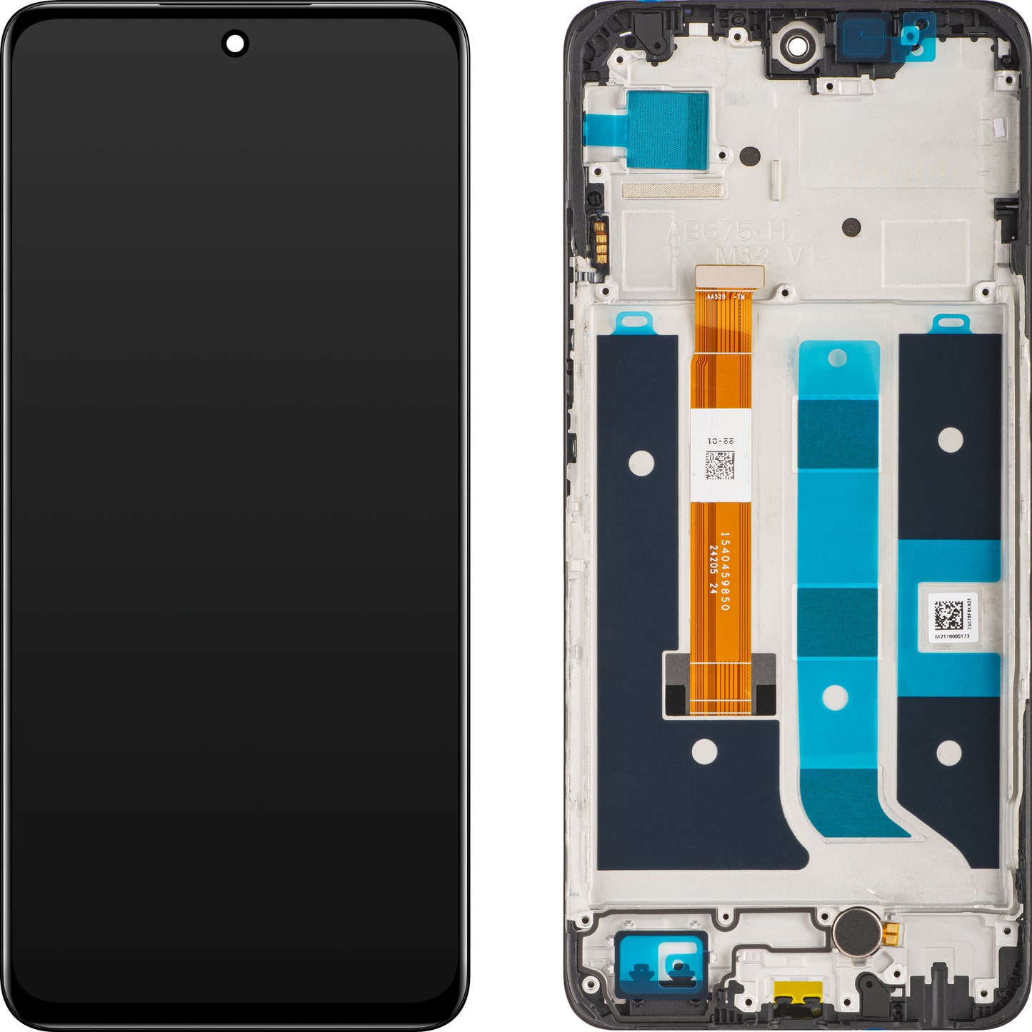 Touchscreen scherm Realme 11 5G, met frame, Midnight Black, Service Pack 621029000064