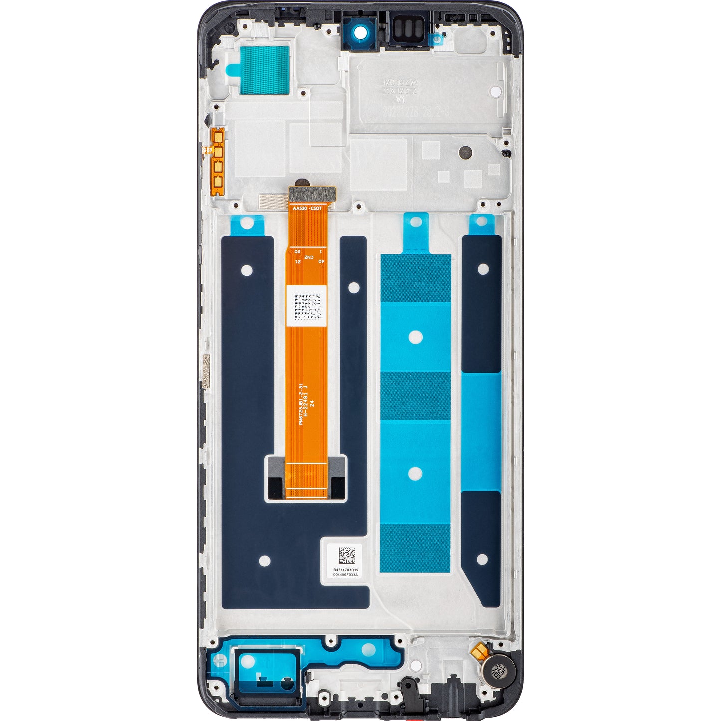 Touchscreen Display Realme C55, mit Rahmen, Schwarz, Service Pack 4130438