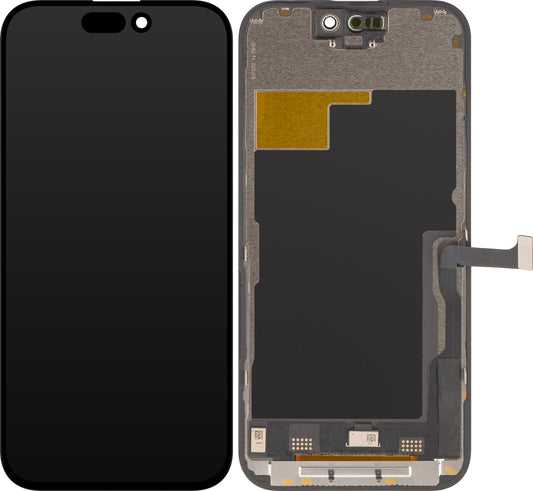 ZY Touchscreen Display for Apple iPhone 15 Pro, with Frame, In-Cell IC Movable LCD Version, Black