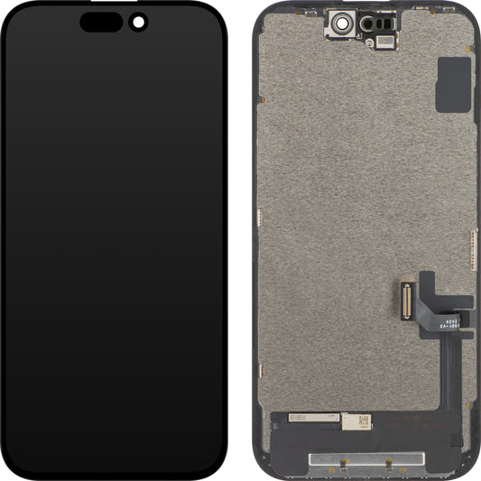ZY Écran tactile pour Apple iPhone 15, avec cadre, LCD In-Cell IC mobile, noir
