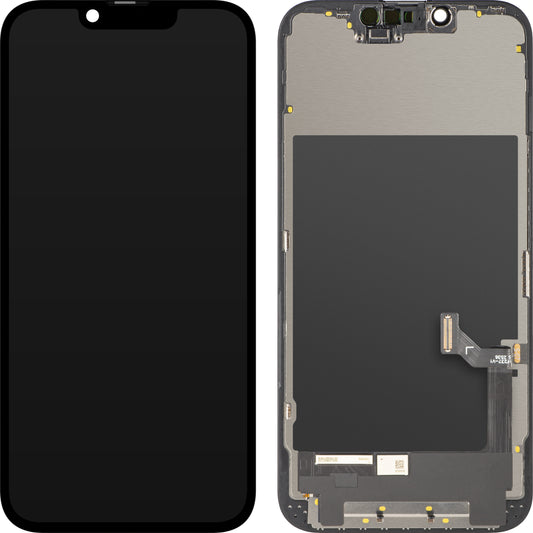 ZY Touchscreen Display voor Apple iPhone 17e / 16e, met Frame, LCD In-Cell IC Verplaatsbare Versie, Zwart