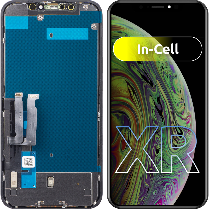 ZY Écran tactile pour Apple iPhone XR, avec cadre, version LCD intégrée, noir