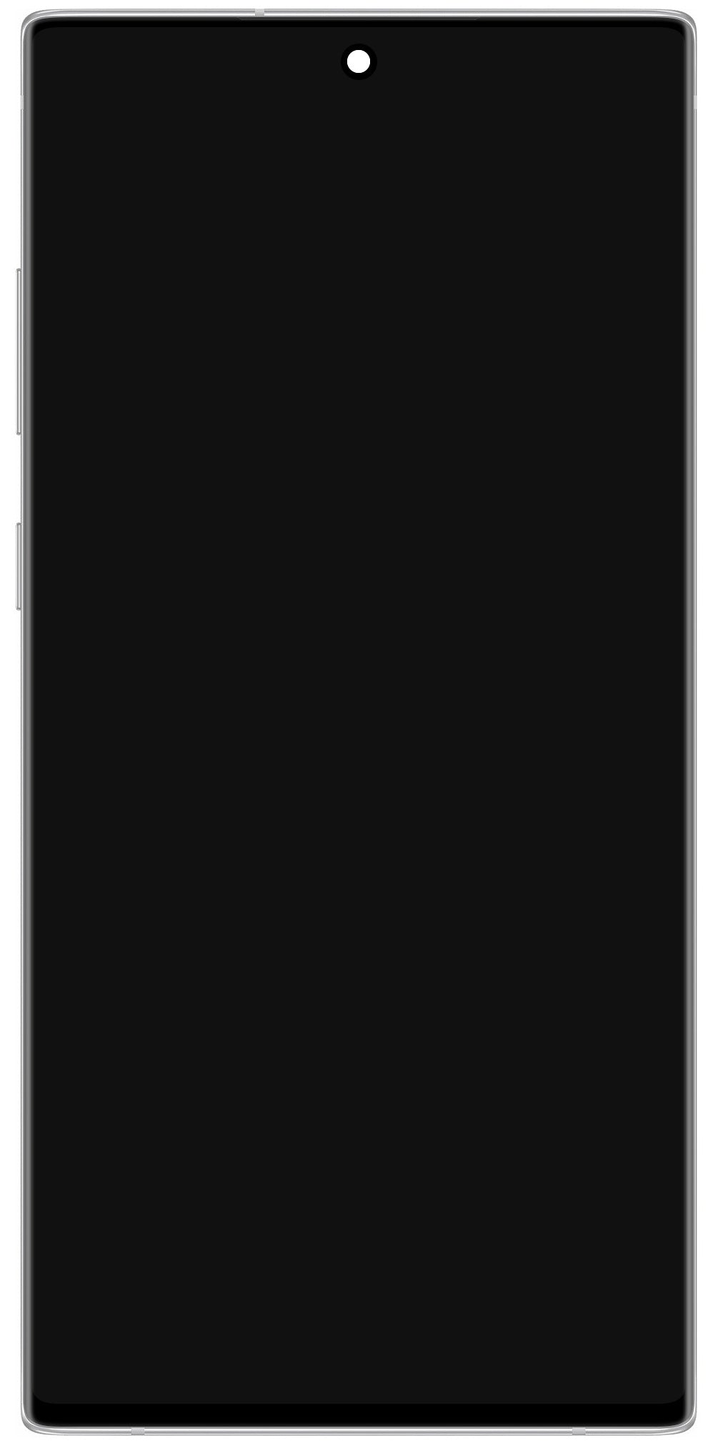 Touchscreen scherm Samsung Galaxy Note 10+ 5G N976 / Note 10+ N975, met frame, wit, Service Pack GH82-20838B