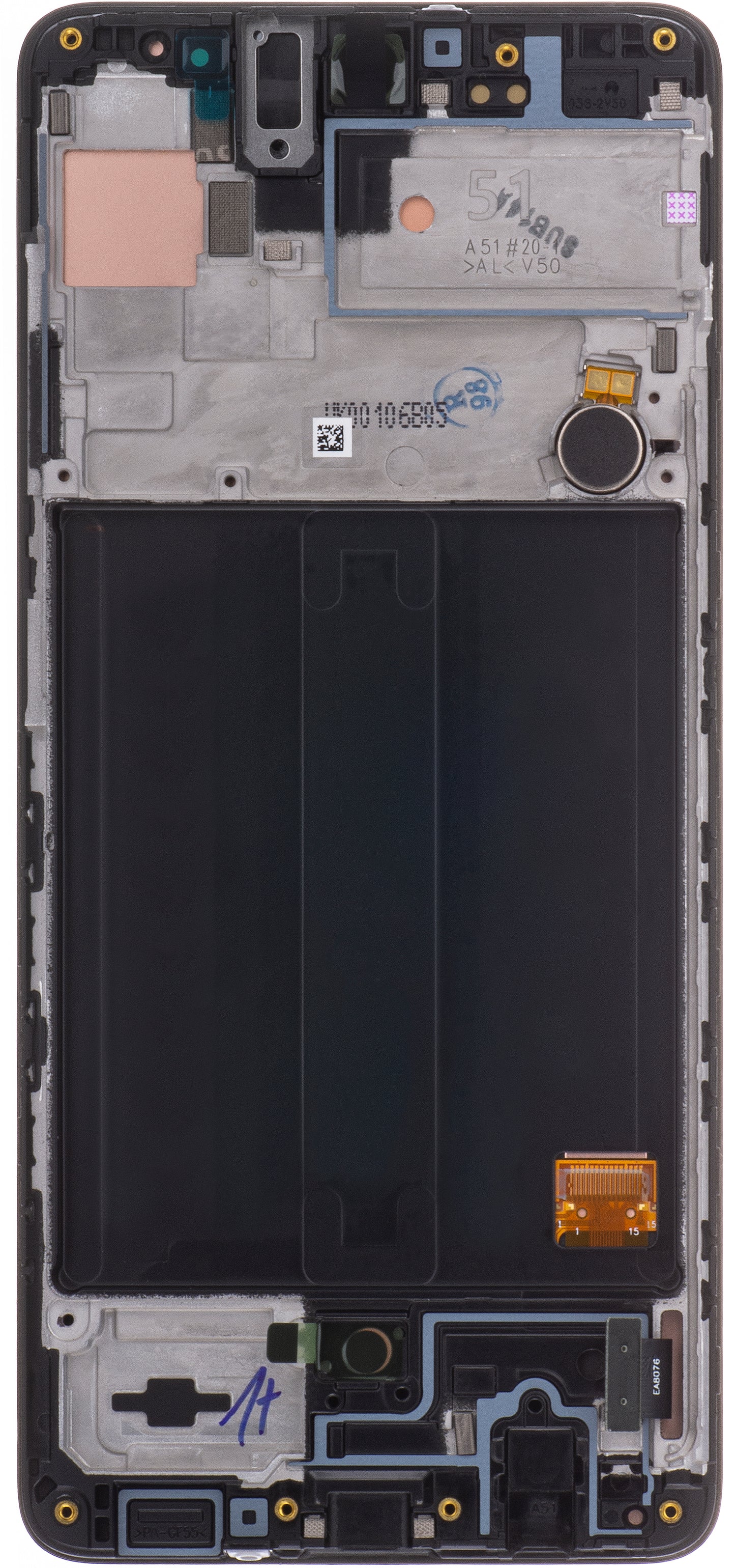 Ecran tactile Samsung Galaxy A51 A515, avec cadre, noir, Service Pack GH82-2161669A
