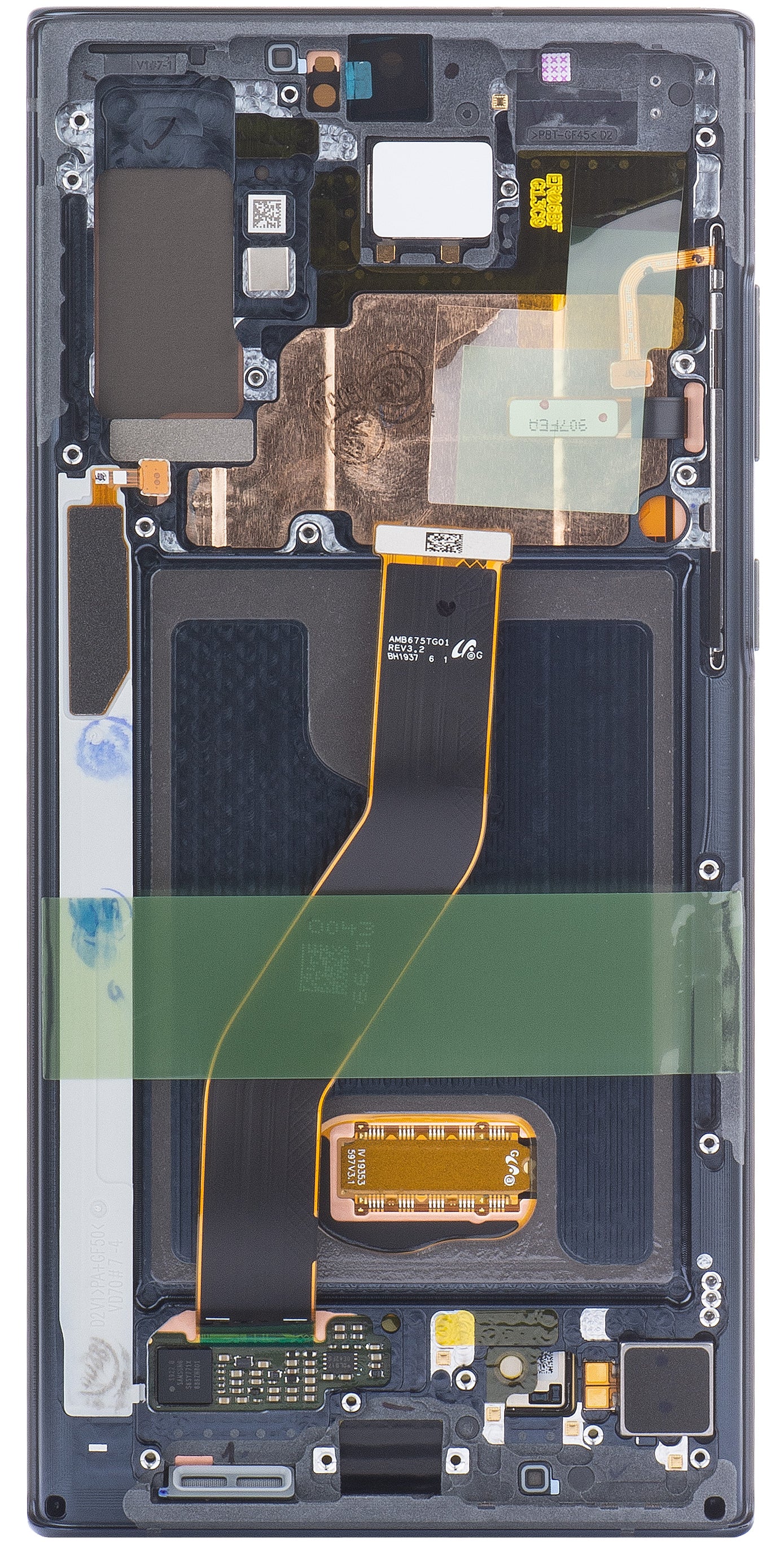 Touchscreen Display Samsung Galaxy Note 10+ 5G N976 / Note 10+ N975, mit Rahmen, Schwarz (Aura Schwarz), Service Pack GH82-20838A