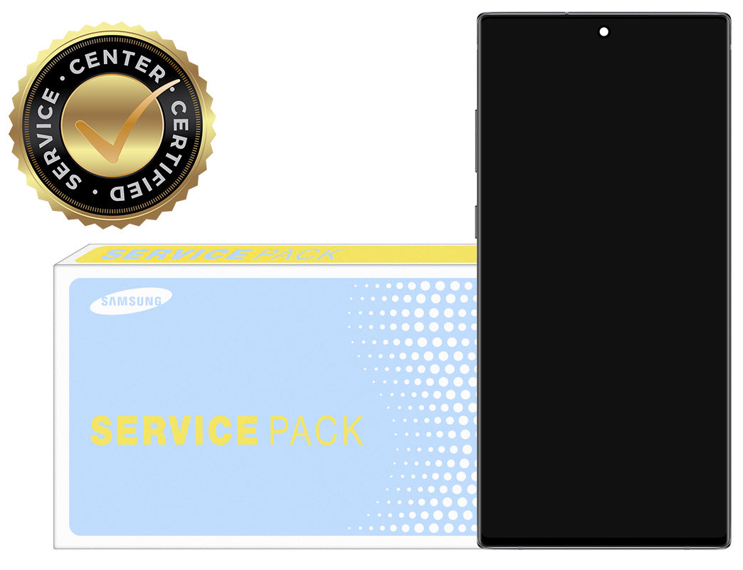 Touchscreen Display Samsung Galaxy Note 10+ 5G N976 / Note 10+ N975, mit Rahmen, Schwarz (Aura Schwarz), Service Pack GH82-20838A