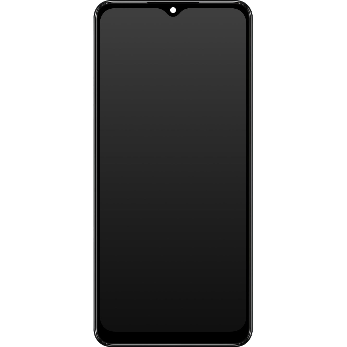 Touchscreen scherm Samsung Galaxy A02 A022, met frame, zwart, Service Pack GH82-25249A