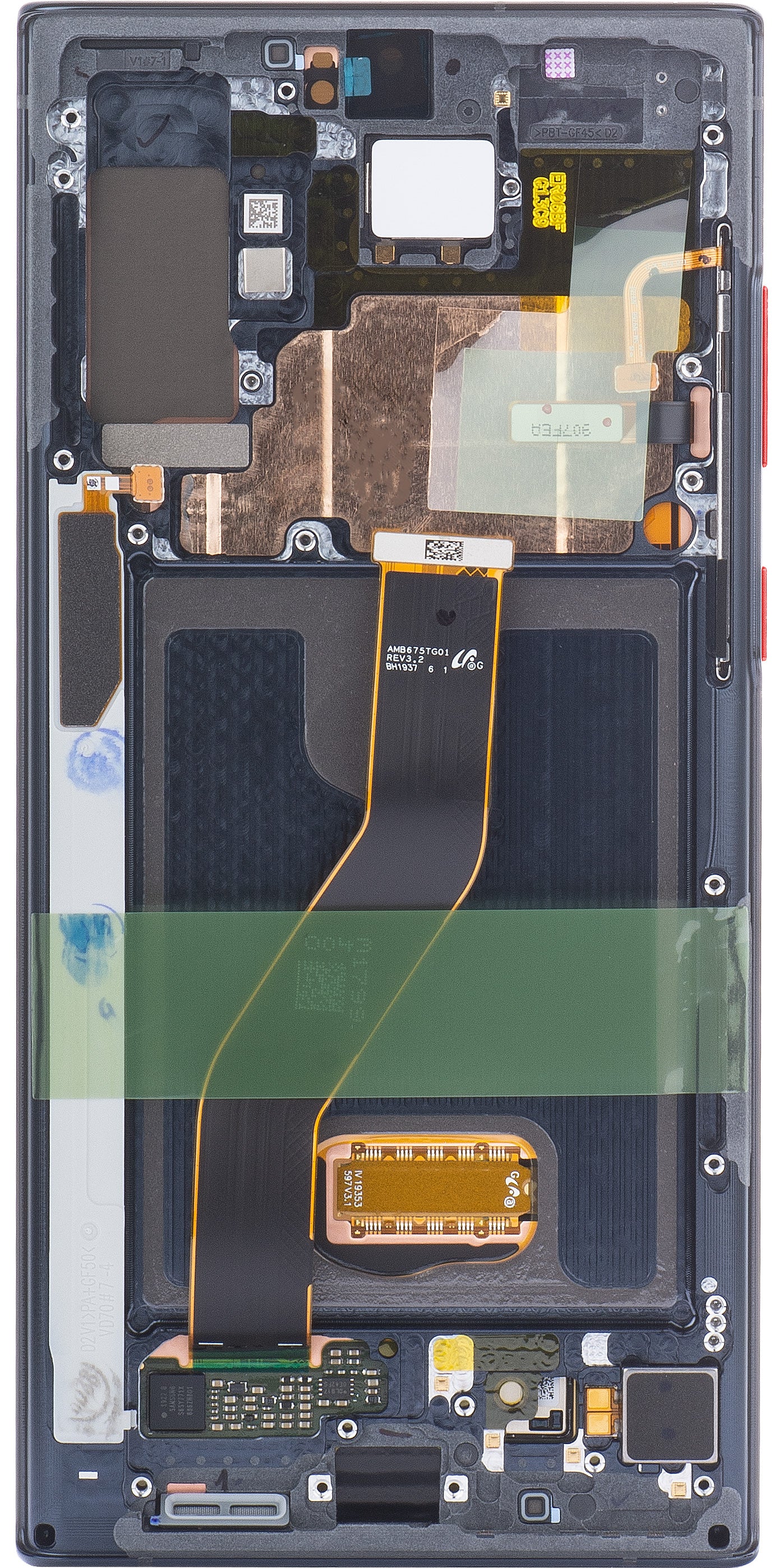 Touchscreen Display Samsung Galaxy Note 10+ 5G N976 / Note 10+ N975, mit Rahmen, Schwarz (Aura Black Star Wars), Service Pack GH82-21620A