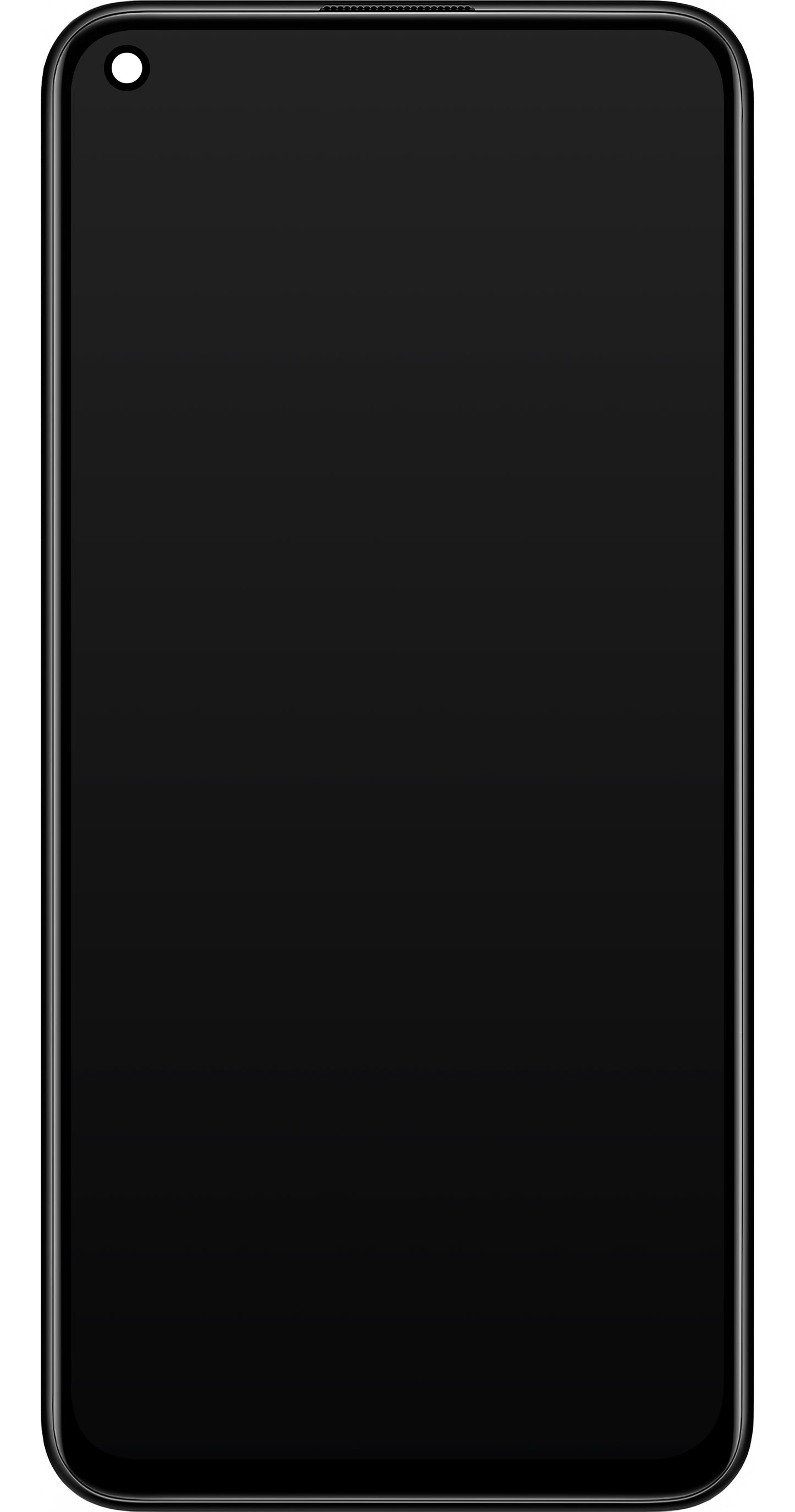 Touchscreen Display Xiaomi Redmi Note 9 5G / Redmi Note 9T 5G, mit Rahmen, Schwarz, Service Pack 5600030J2200