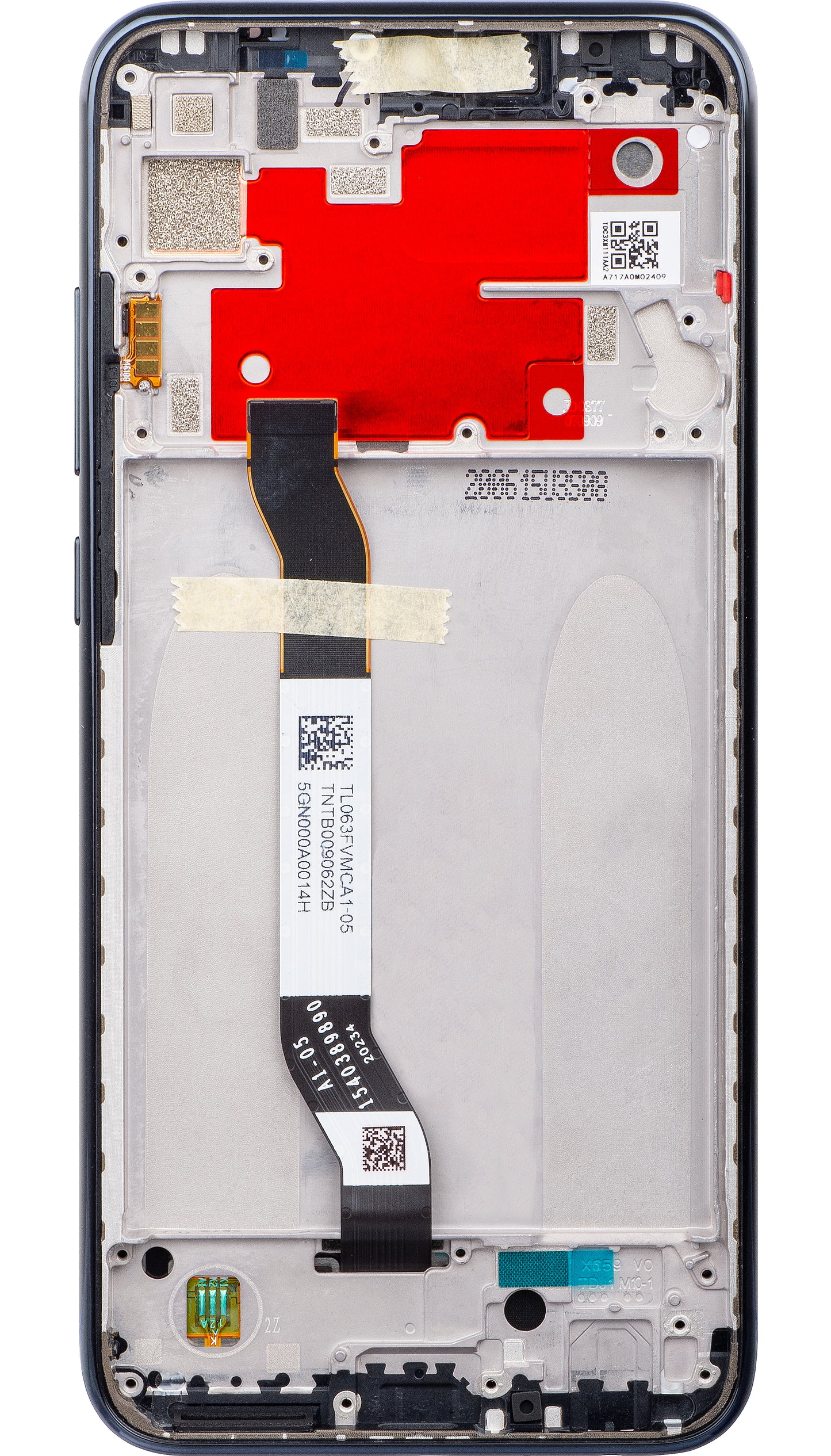 Display met Touchscreen Xiaomi Redmi Note 8T, met Frame, Zwart, Service Pack 5600040C3X00