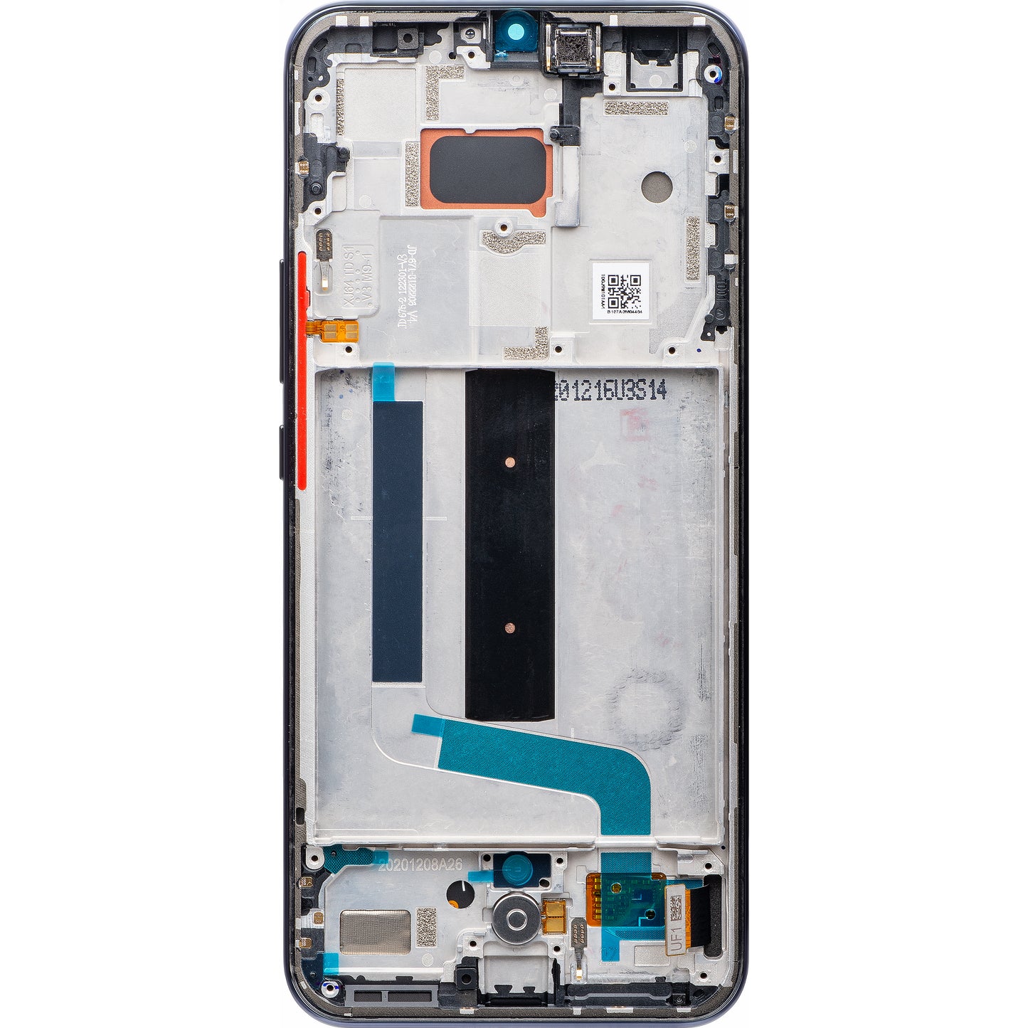 Display met Touchscreen Xiaomi Mi 10 Lite 5G, met Frame, Grijs, Service Pack 56000400J900