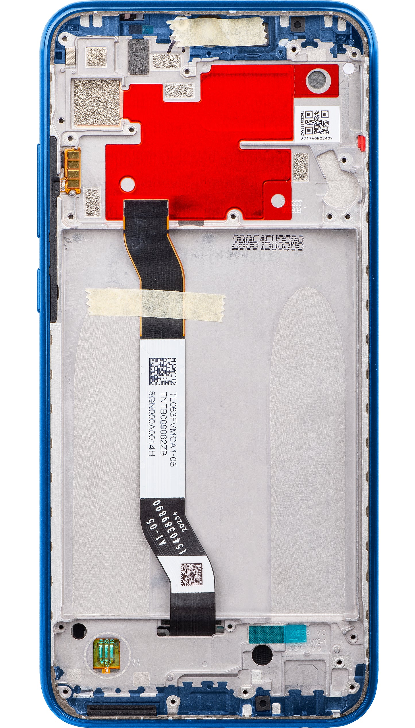 Display met Touchscreen Xiaomi Redmi Note 8T, met Frame, Blauw, Service Pack 5600030C3X00