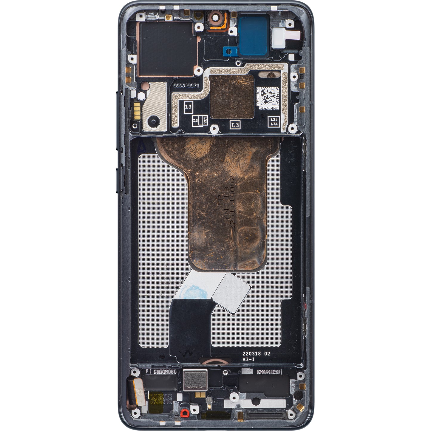 Display met Touchscreen Xiaomi 12S / 12X / 12, met Frame, Grijs, Service Pack 5600030L3A00