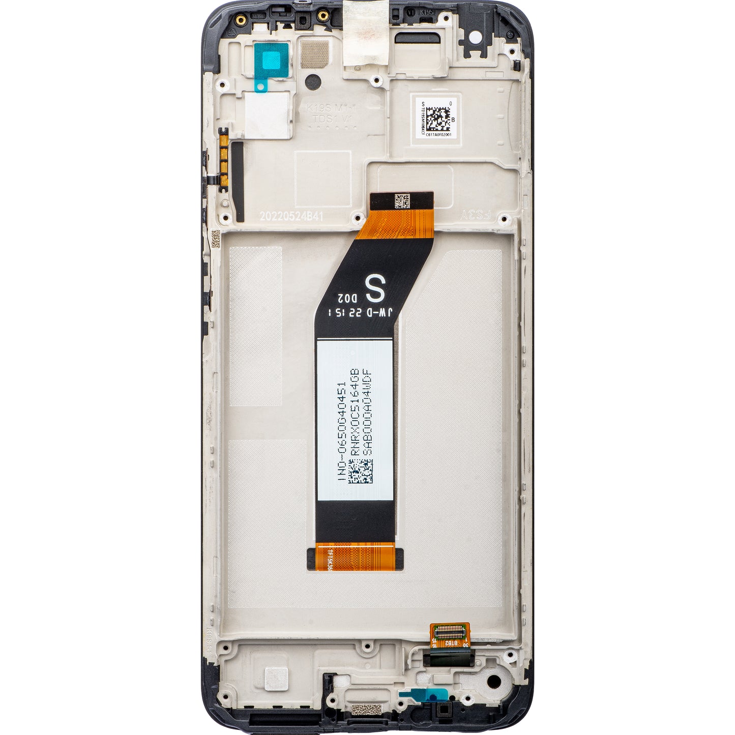 Xiaomi Redmi 10 2022 Touchscreen scherm, met frame, grijs (Carbon Gray), Service Pack 560001K19S00