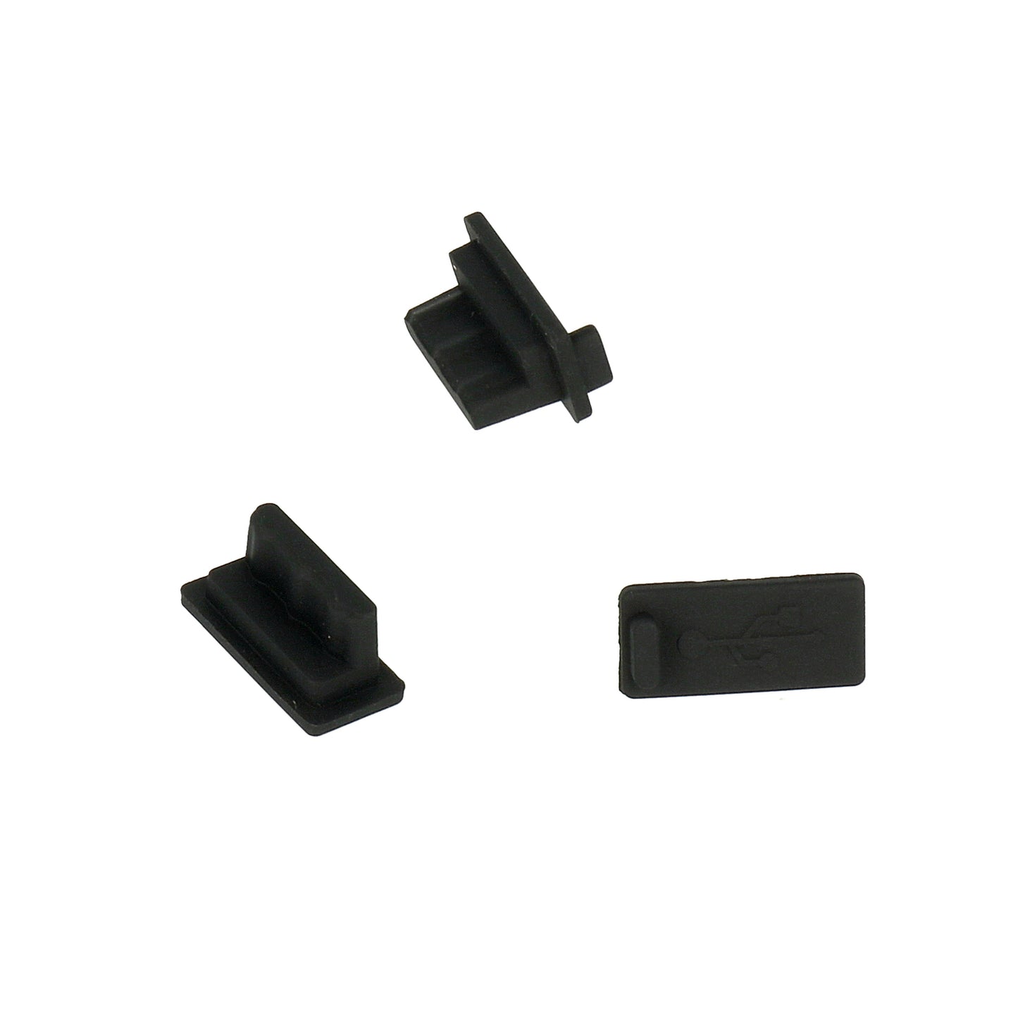 Bouchon Anti-Poussière Port Téléphone OEM, USB-A, Lot de 10 pièces, Noir