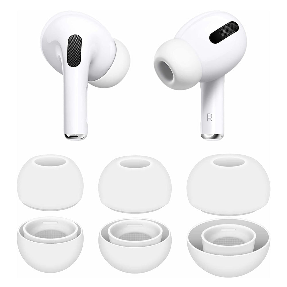 Bouchons Techsuit ET1 pour Apple AirPods Pro Series, Taille XS / S / L, Blancs