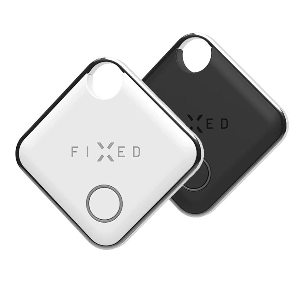 Fixed SmartTag Duo voor iOS, Set 2 Stuks, Wit / Zwart