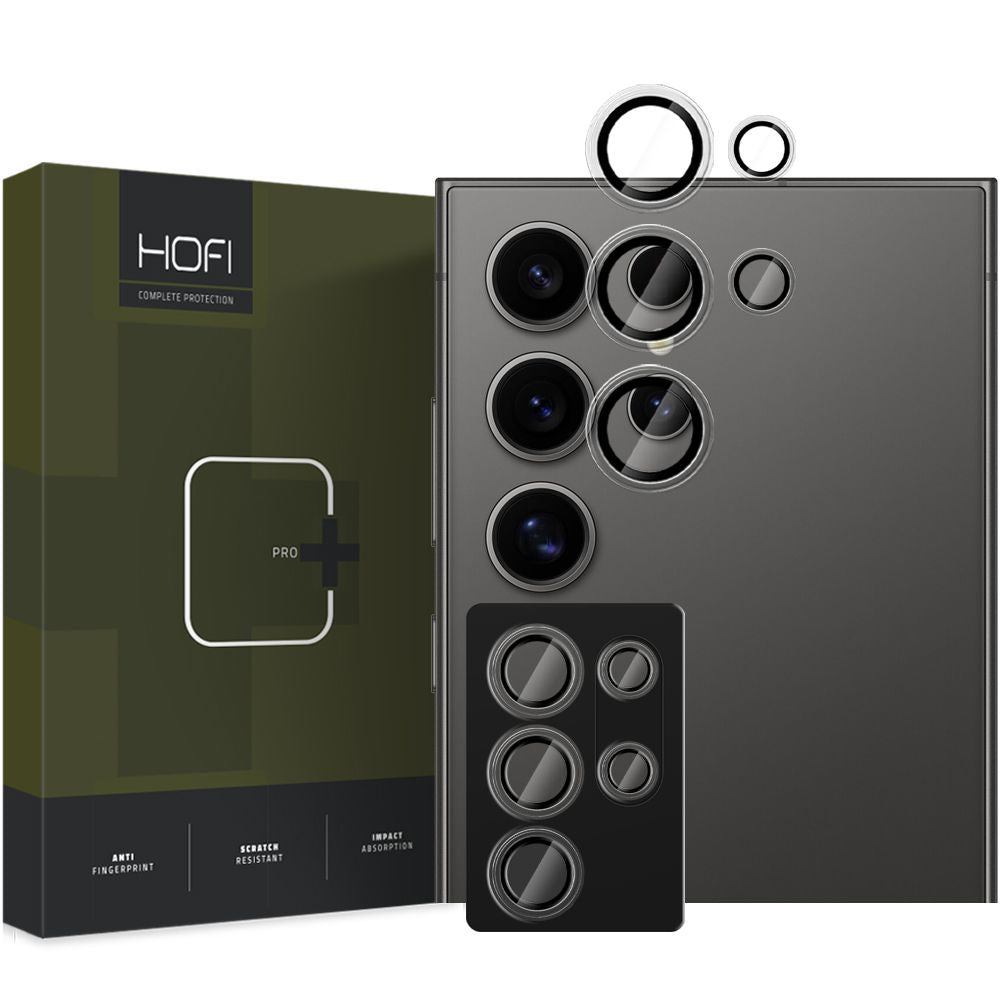 Film de protection pour caméra arrière HOFI CamRing PRO+ pour Samsung Galaxy S25 Ultra S938, Verre trempé, Noir