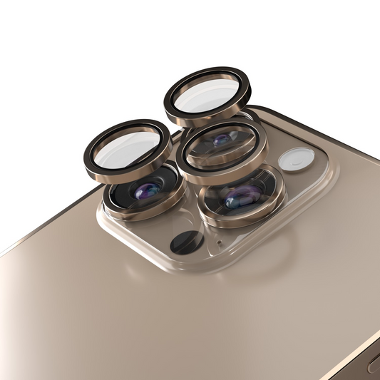 Achtercamera Beschermfolie Etteri voor Apple iPhone 16 Pro Max / 16 Pro, Gehard Glas, Brons