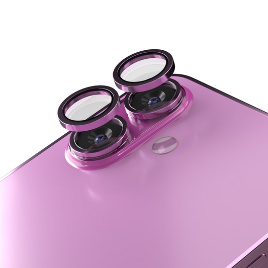 Achtercamera Beschermfolie Etteri voor Apple iPhone 16 Plus / 16, Gehard Glas, Roze