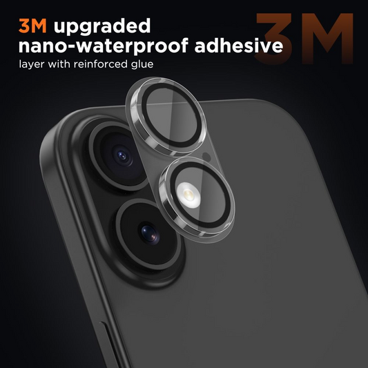 Back Camera Protection Film Tech-Protect CamFull Fit+ for Apple iPhone 17, Tempered Glass, Matte Transparent