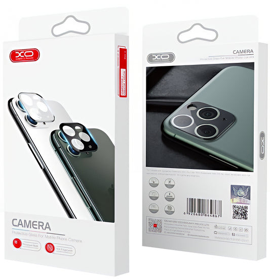 XO Design 3D Achtercamera Beschermfolie voor Apple iPhone 12 Pro, Gehard Glas, Zwart