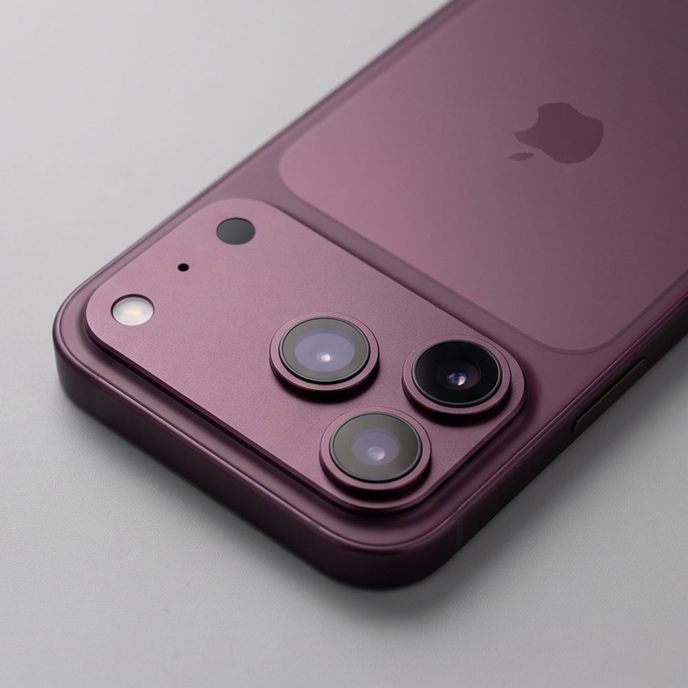 Beschermfolie Achtercamera Tech-Protect CamFull Fit+ voor Apple iPhone 18 Pro Max, Gehard Glas, Bordeauxrood
