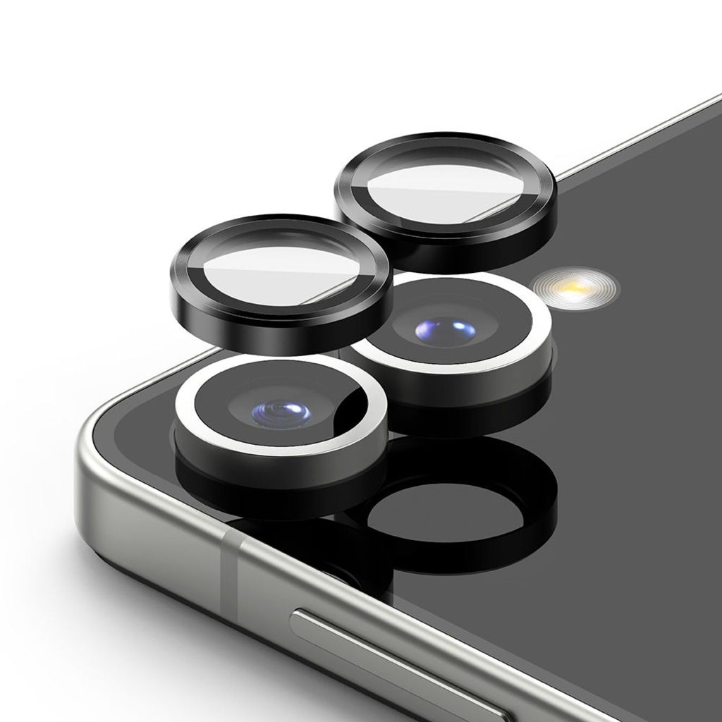 Beschermfolie Ringke Achtercamera voor Samsung Galaxy Z Flip7 F766, Gehard Glas, Set van 2 stuks, Zwart