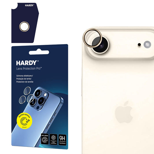 Schutzfolie Rückkamera 3MK Hardy Protection Pro für Apple iPhone 17 Air, Gehärtetes Glas, Gold